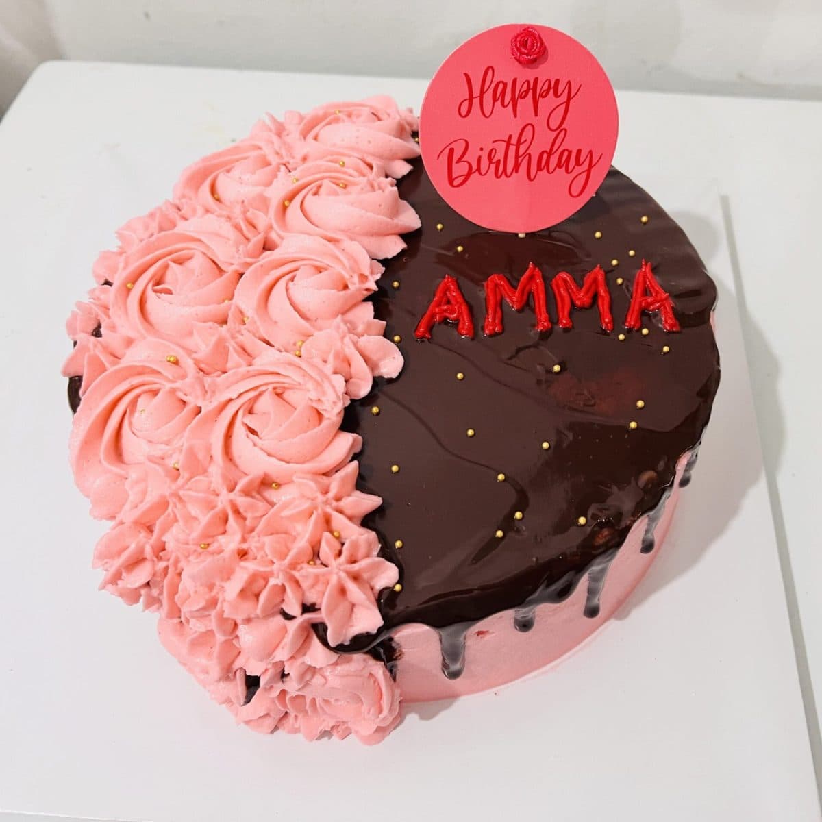 Pink Mom Birthday Cake