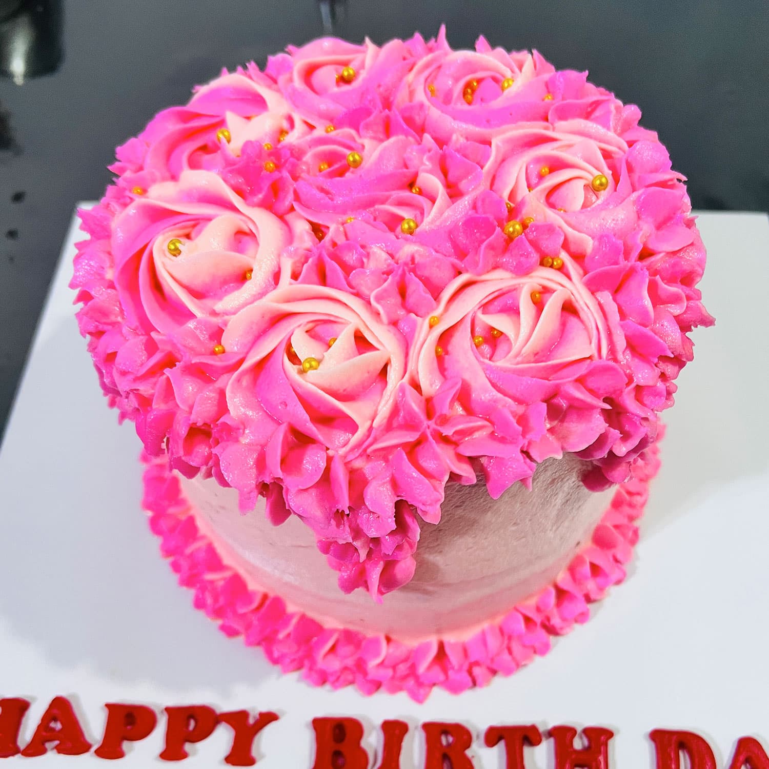 Pink Rosette Cake - Elegant & Delicious - Customizable Design — image 6