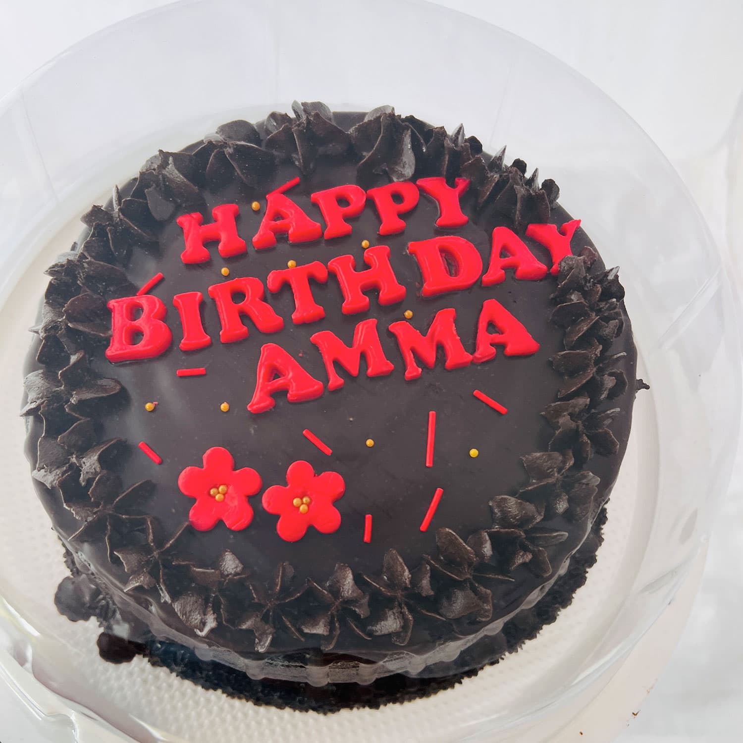 Black Birthday Cake for Mom — image 2
