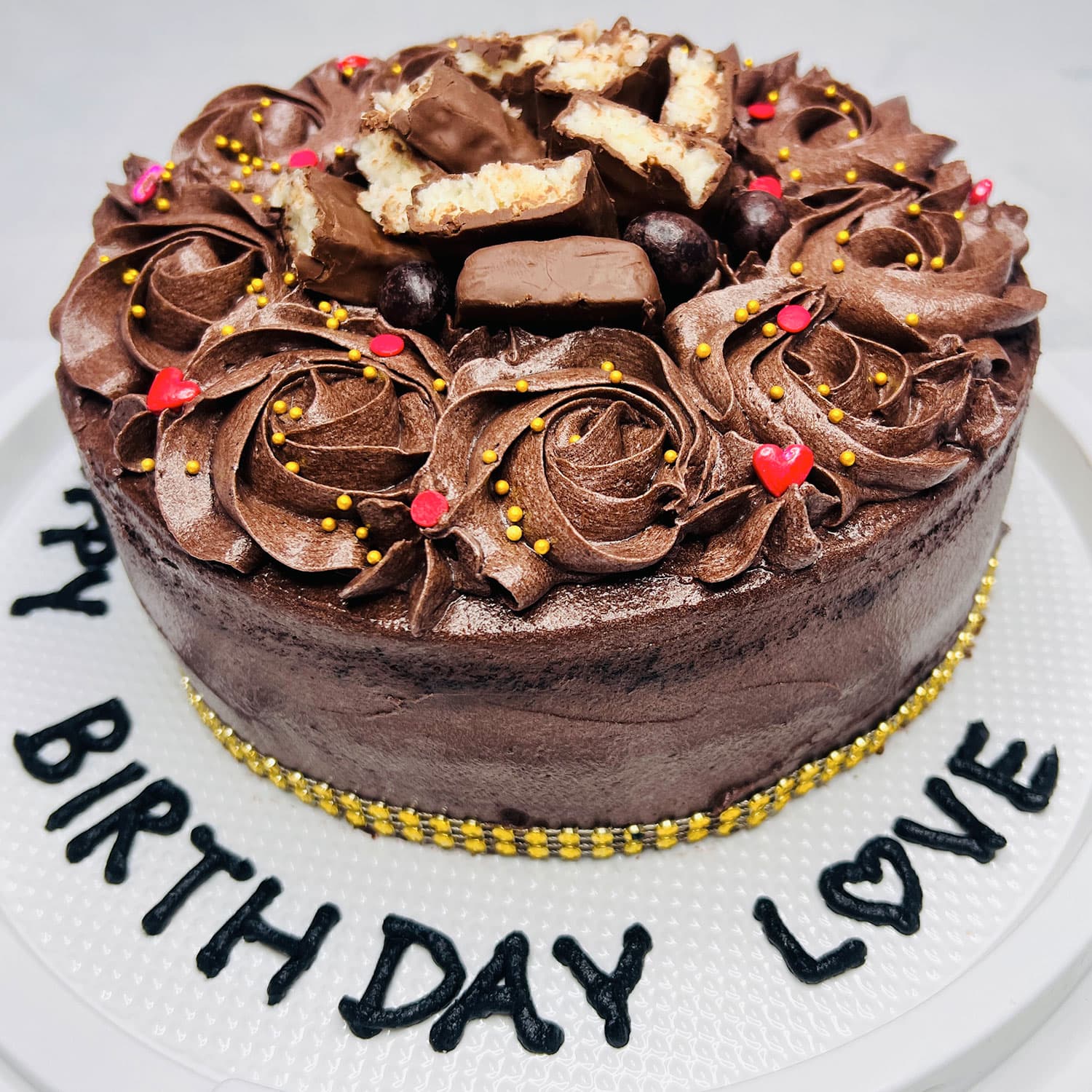 Chocolate Swirl Birthday Cake