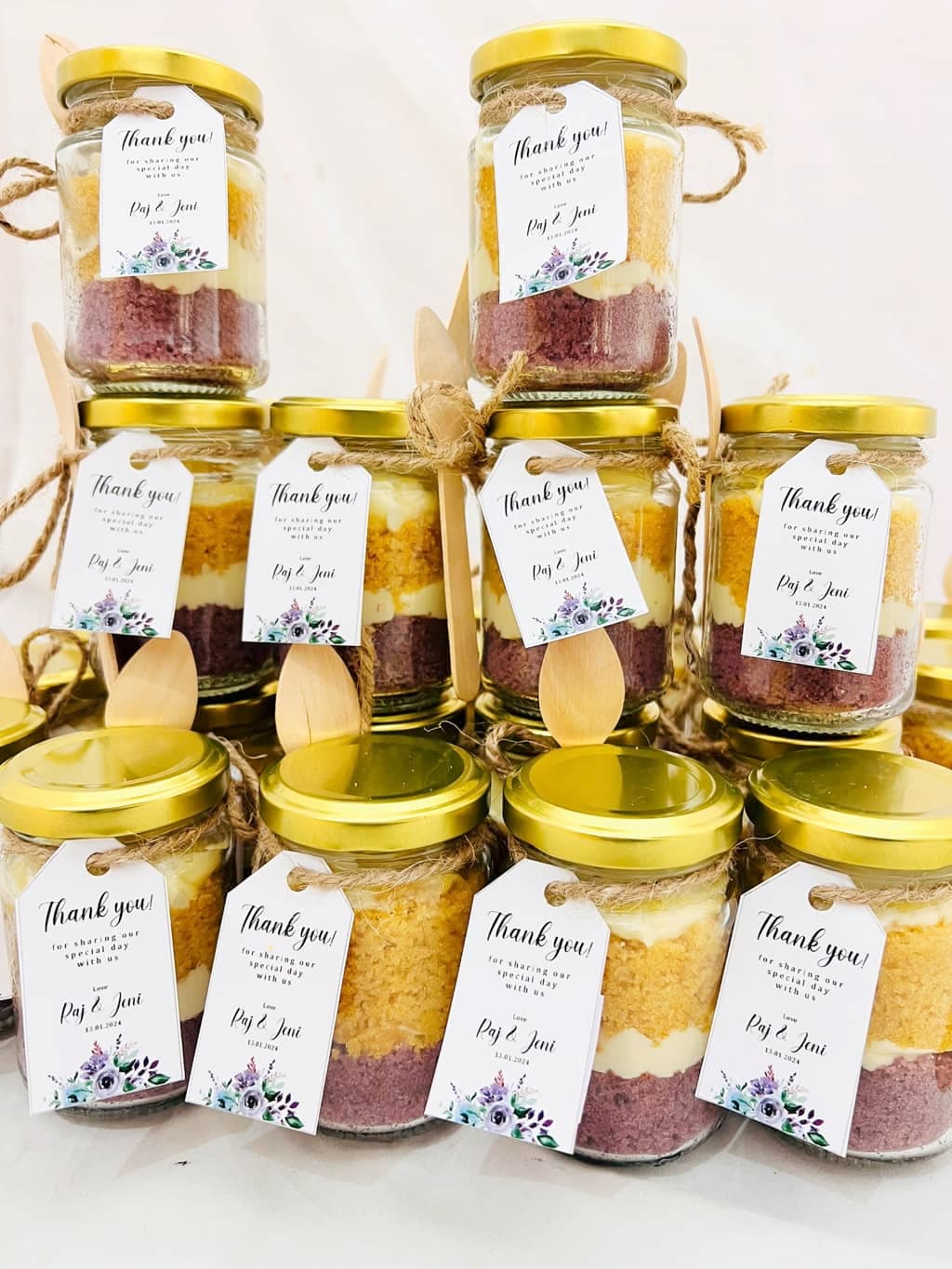 Elegant Wedding Jar Cake
