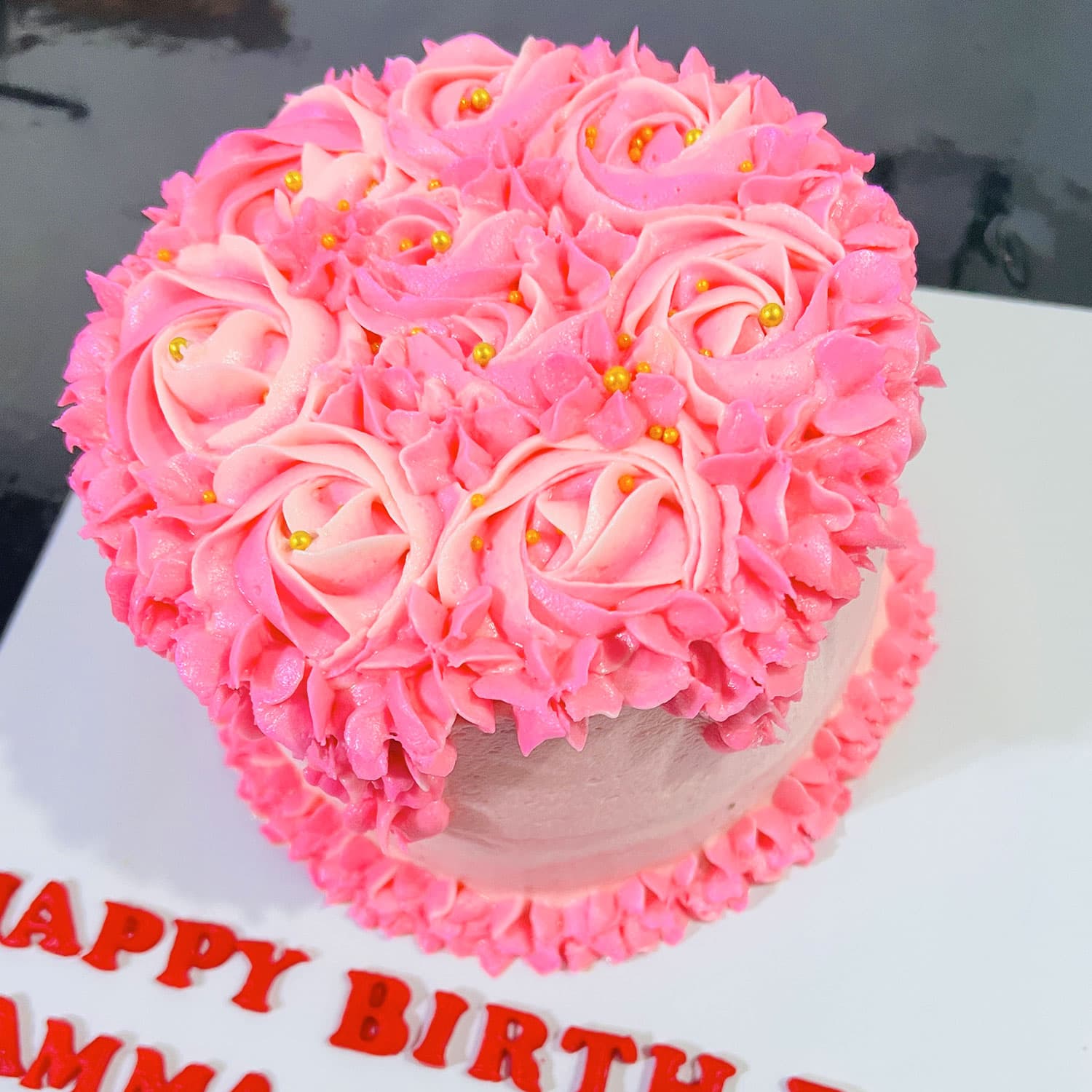 Pink Rosette Cake - Elegant & Delicious - Customizable Design — image 4