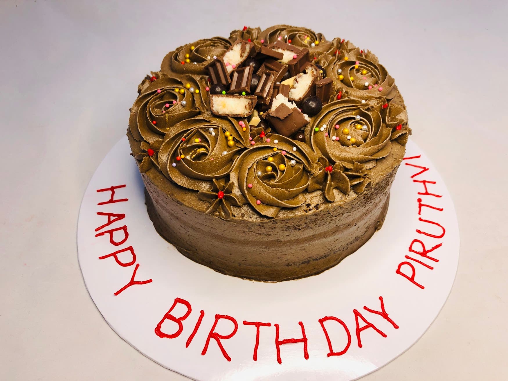 Swirl Chocolate Birthday Cake — image 2