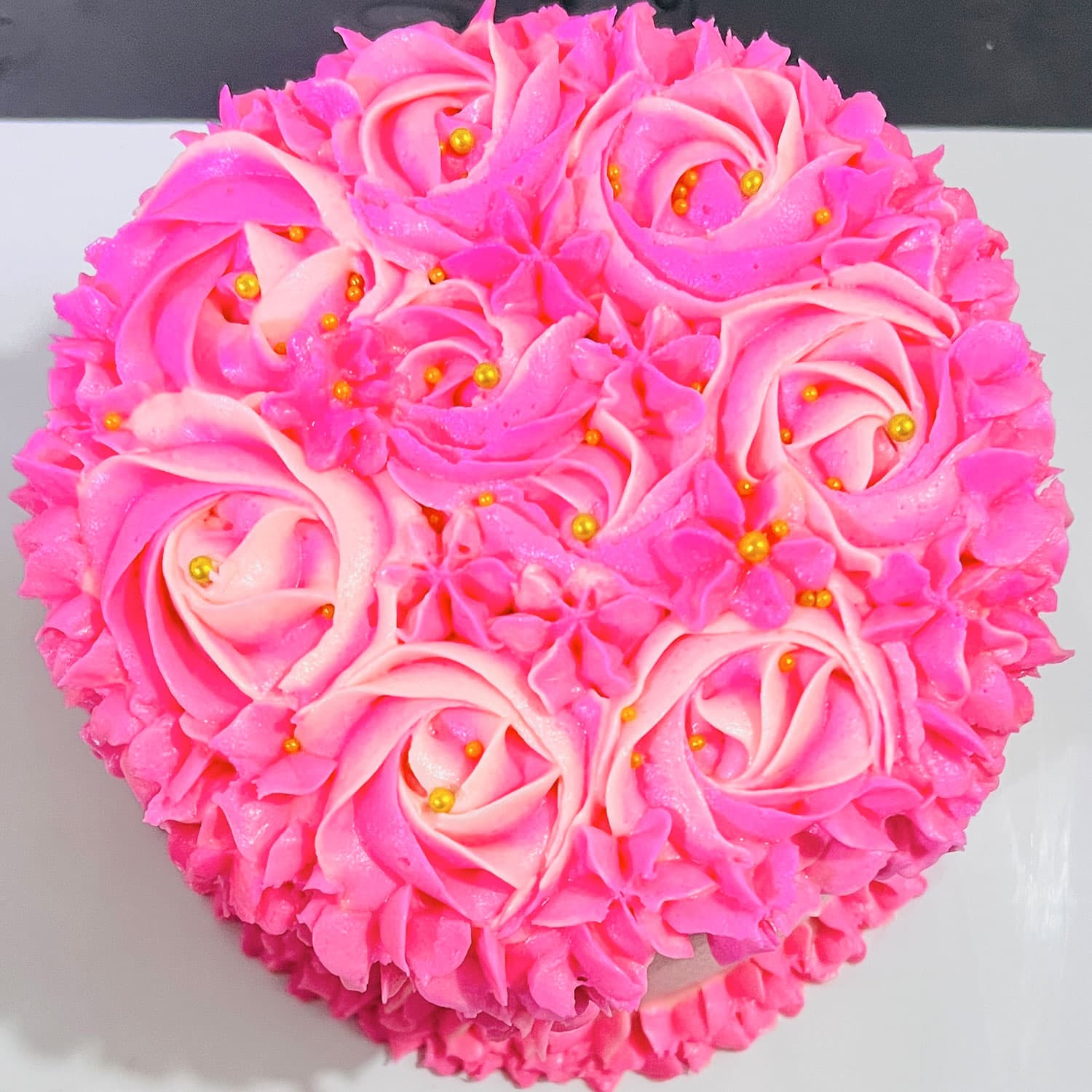 Pink Rosette Cake - Elegant & Delicious - Customizable Design — image 2