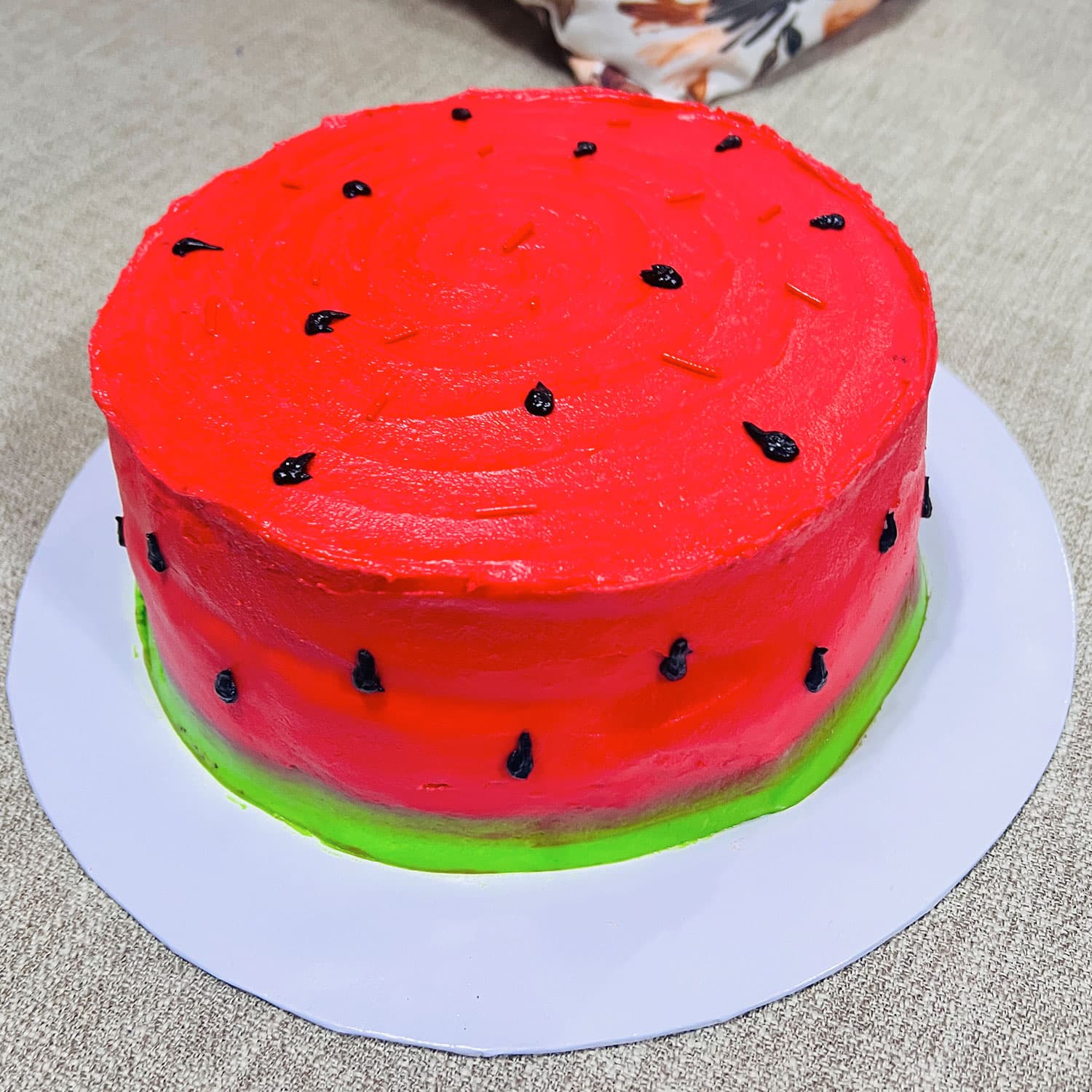 Watermelon Themed Red Velvet Cake