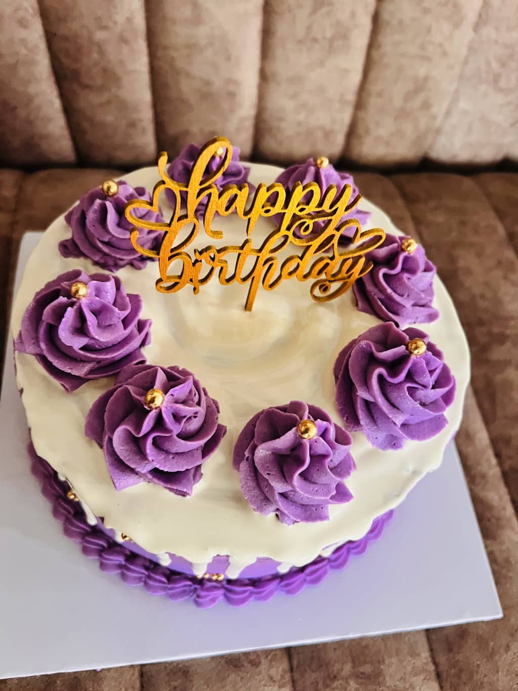 Purple Anniversary Cake