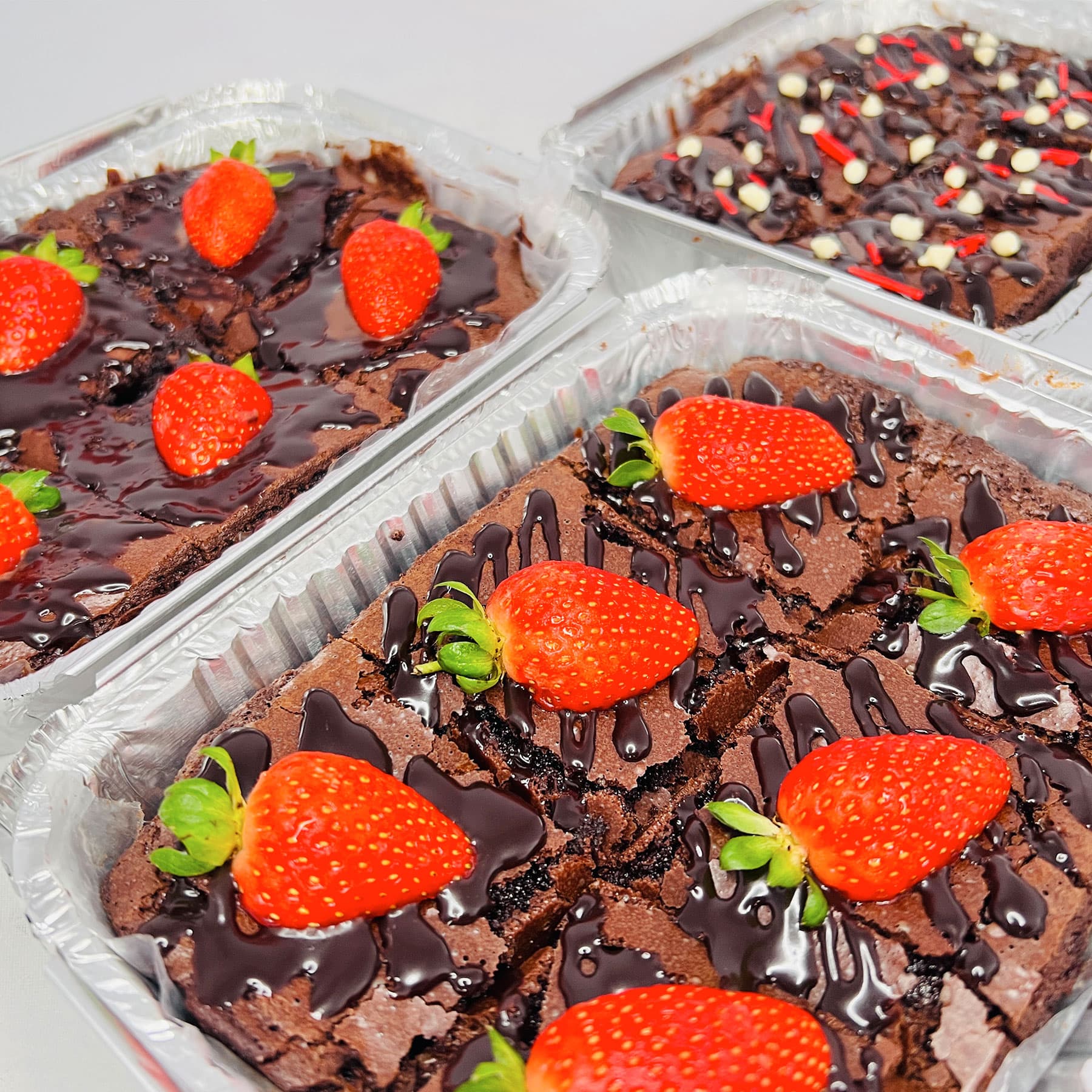 Strawberry Topped Brownies