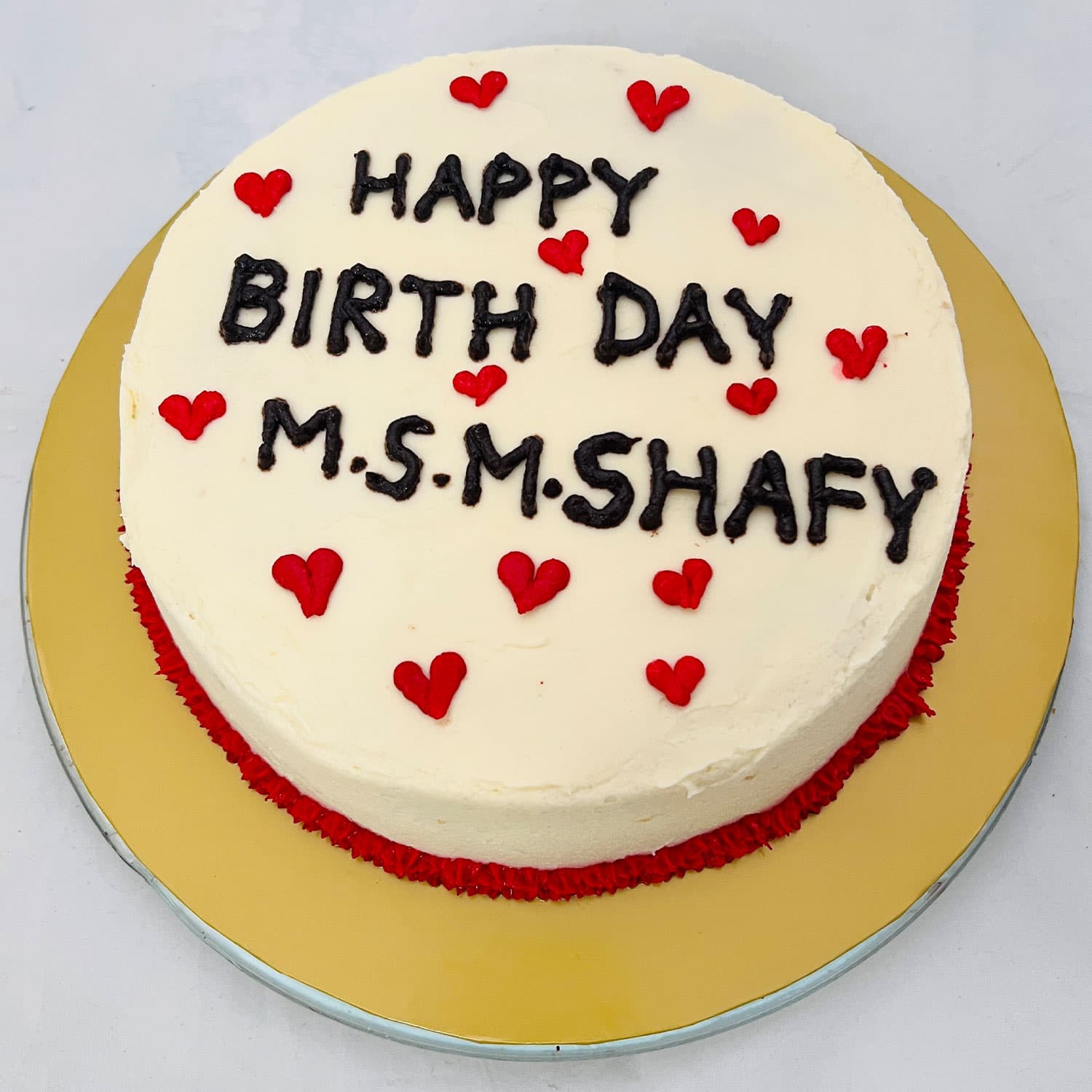 Black Budget Birthday Cake - Affordable Cream Cakes — image 3