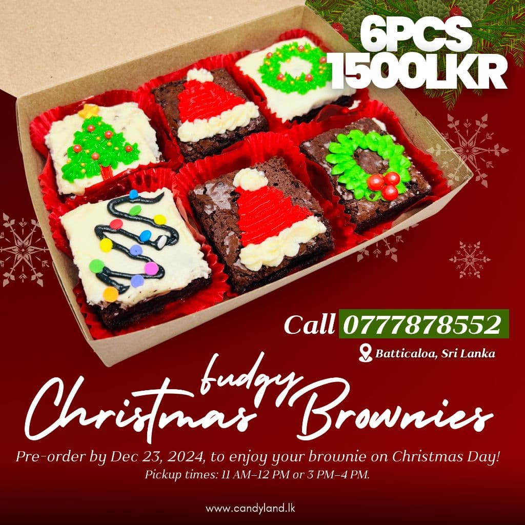 Christmas Themed Brownies - Gift Box