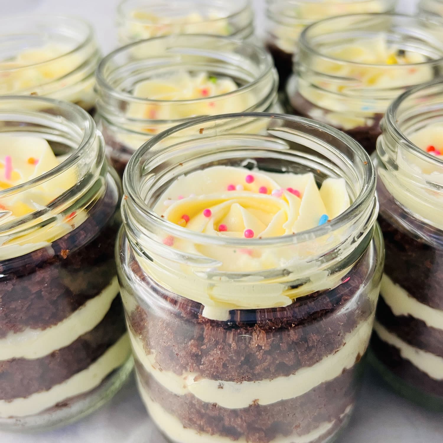 Chocolate Butter Themed Jar Cake