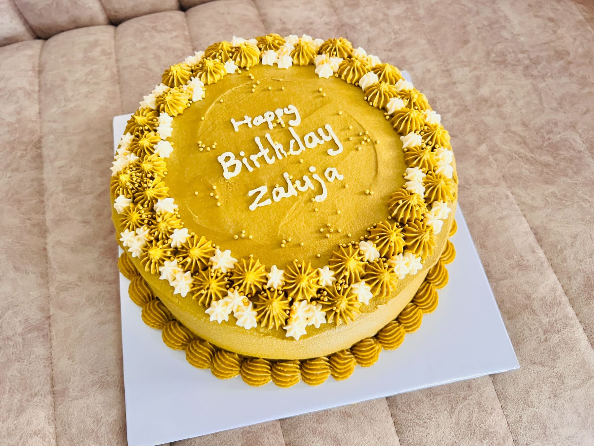 Golden Celebration Cake