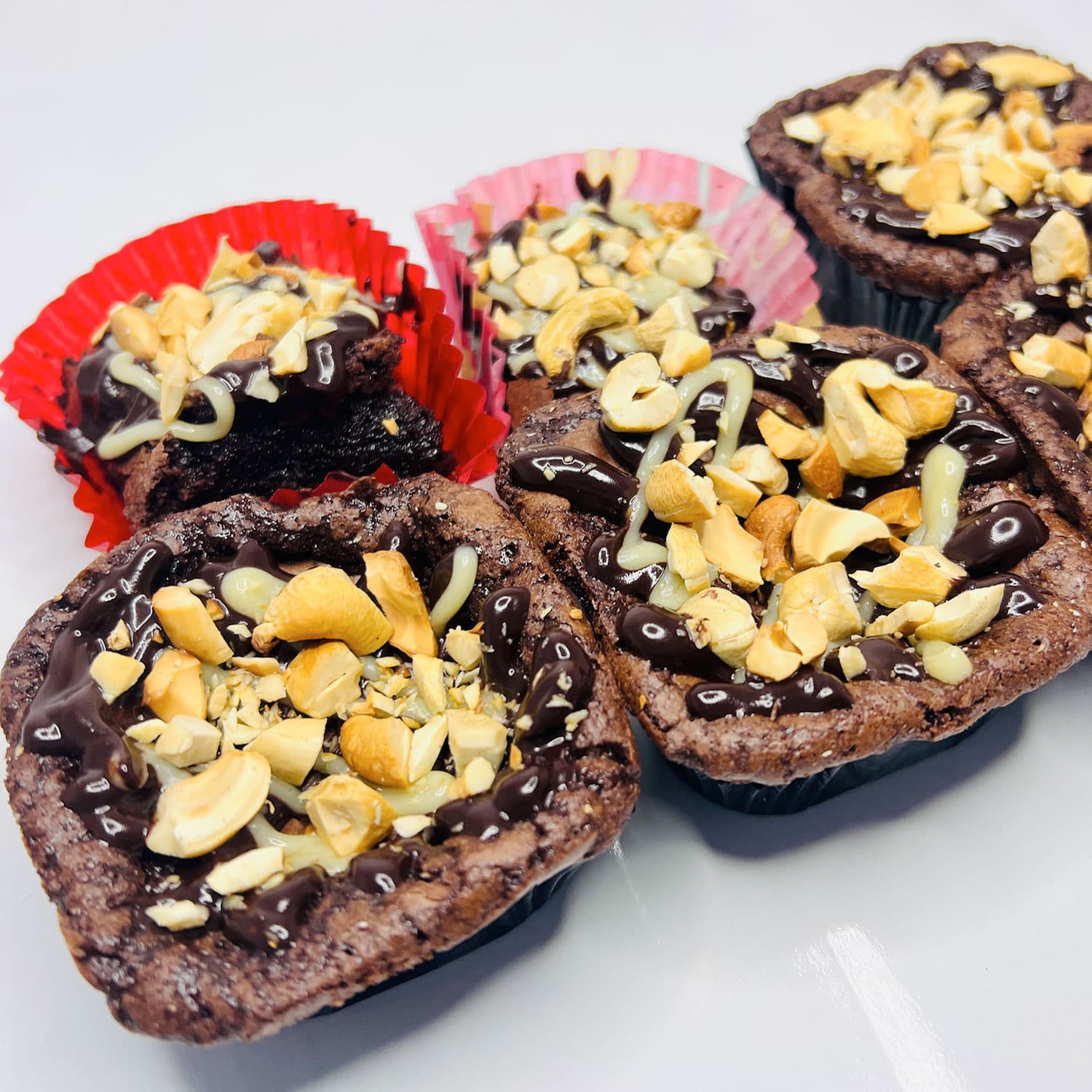 Brownies with Cashew nut topping